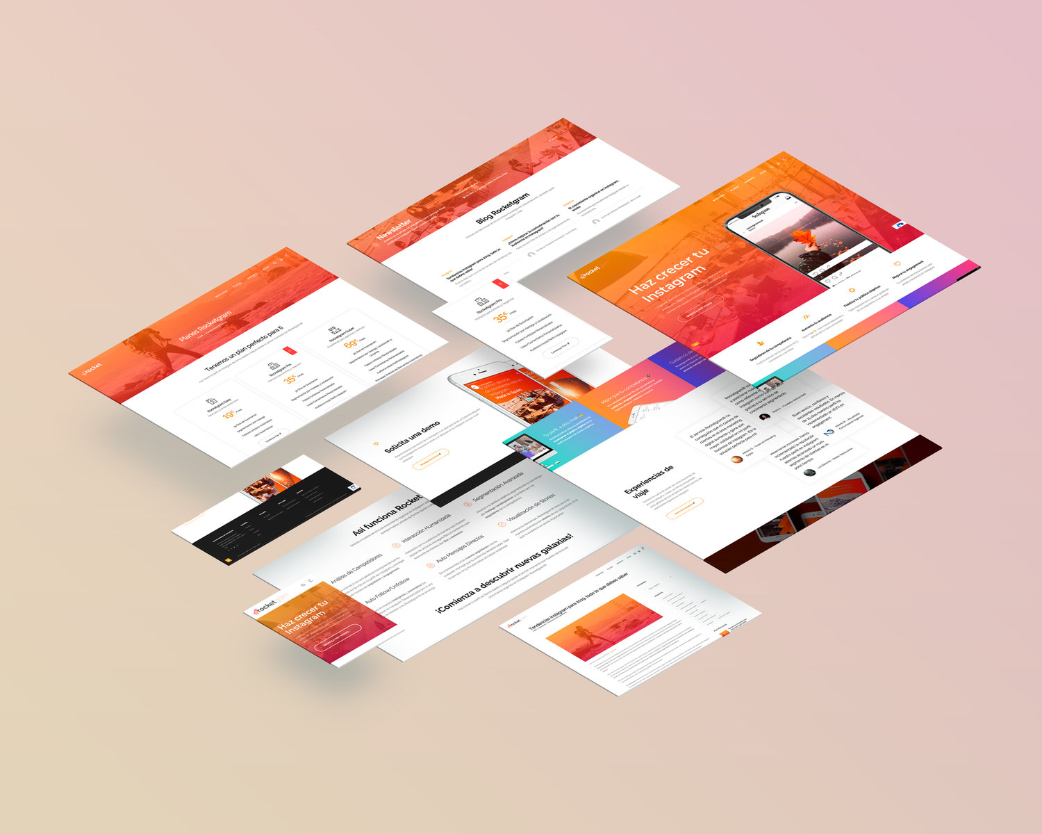 Web y RRSS Rocketgram